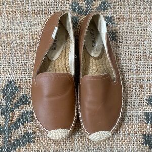 Soludos tan leather smoking slipper espadrille 5.5